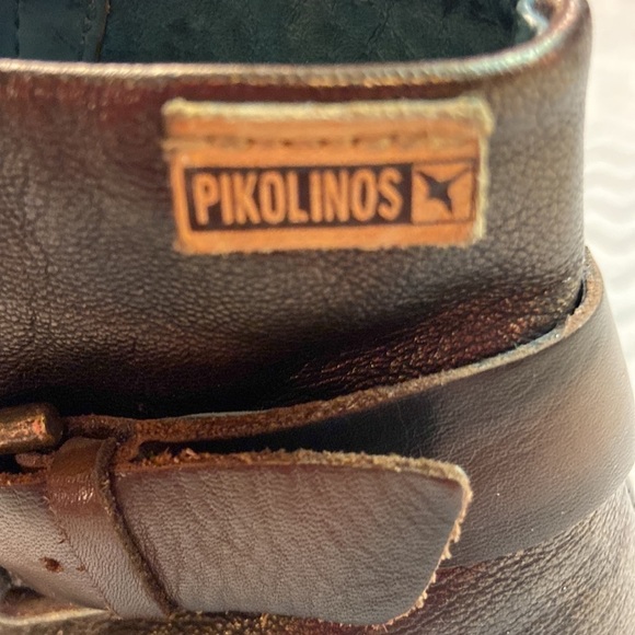 Pikolinos Zippered Slouch Stacked Heeled Ankle Bootie Buttery Soft Leather - Picture 5 of 16